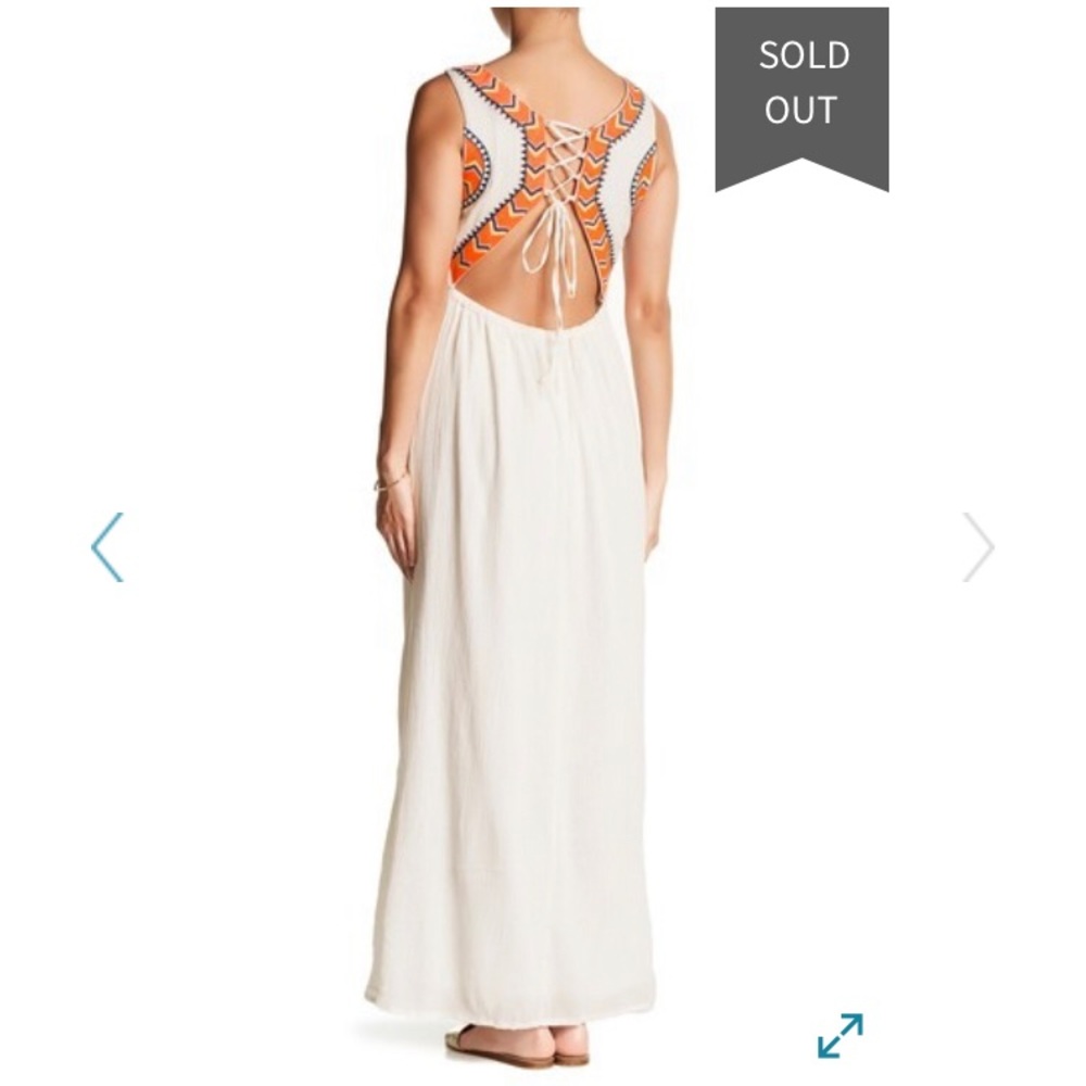 Maxi Embroidered Boho Dress, Romeo +Juliet Couture